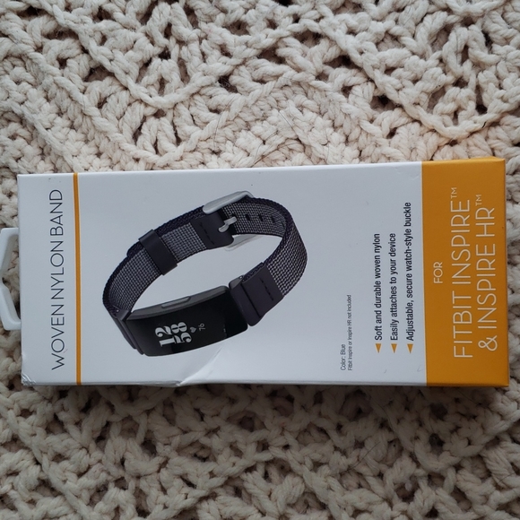 Fitbit Inspire & Inspire HR Blue Woven Nylon Band - Picture 2 of 3